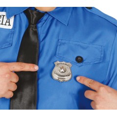 Placa policia metal chapa 6 cm-Tus disfraces baratos