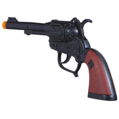 Pistola vaquero negra 20 cm cowboy barata-Tus disfraces baratos