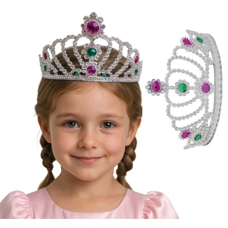 Tiara princesa plata corona reina-Tus Disfraces baratos