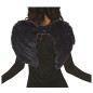 Alas plumas negras angel negro caido 50X40 CM