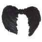 Alas plumas negras angel negro caido 50X40 CM
