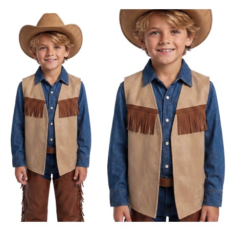 Chaleco vaquero ante infantil-Tus disfraces baratos