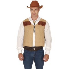 Chaleco indio o vaquero adulto