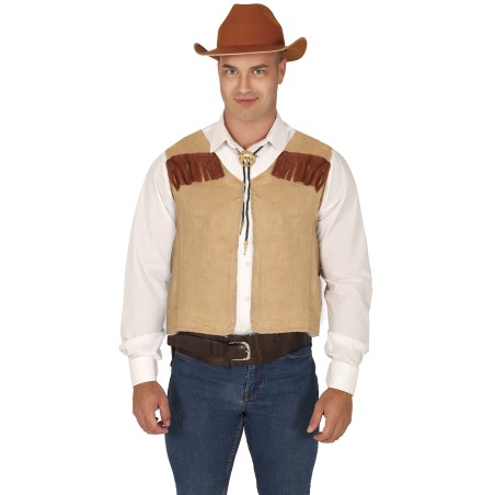 Chaleco indio o vaquero adulto