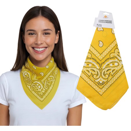 Pañuelo vaquero amarillo-Tus Disfraces baratos