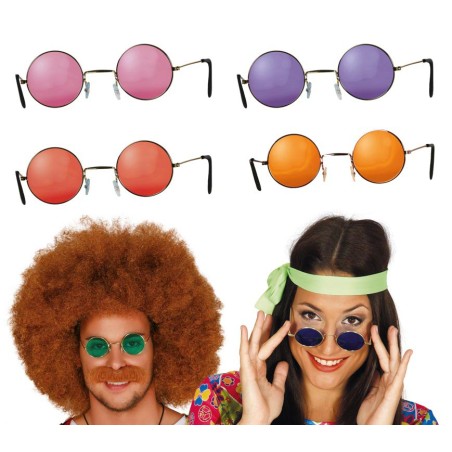 Gafas Hippie redondas años 60 elige color-Tus disfraces Baratos