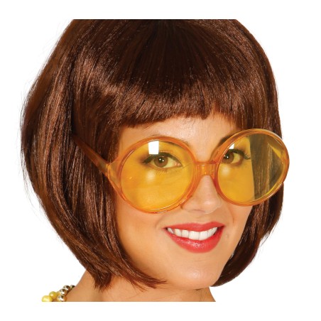 Gafas hippie pasta grandes amarillas 16231-Disfraces baratos online