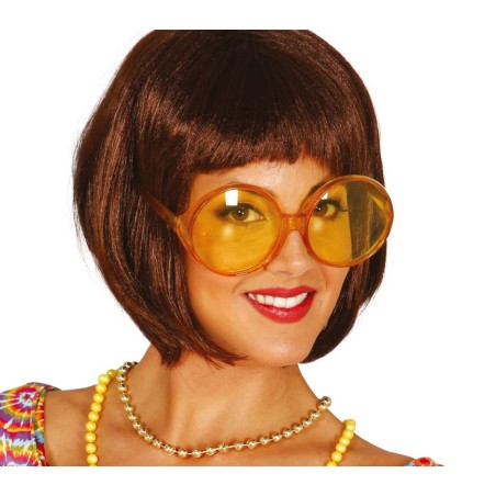Gafas hippie pasta grandes amarillas