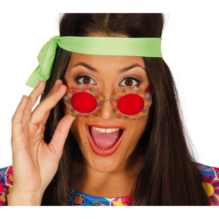 Gafas hippie flor flower power