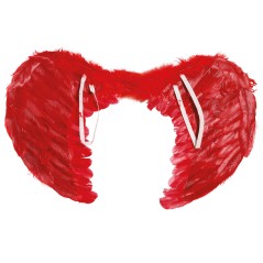 Alas plumas rojas diablesa 50 cm baratas halloween