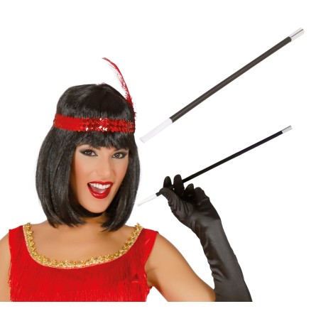 Boquilla charleston 30 cm cabaret años 20 cigarro-Tus disfraces baratos