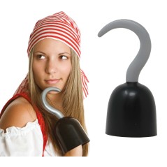 Garfio pirata negro 20 cm-Tus disfraces baratos