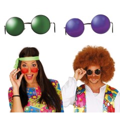 Gafas Hippie redondas grandes años 60 elige color-Tus disfraces Baratos