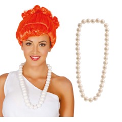 Collar perlas marilyn wilma-Tus disfraces baratos