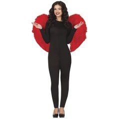 Alas rojas plumas 80x55 cm demonio
