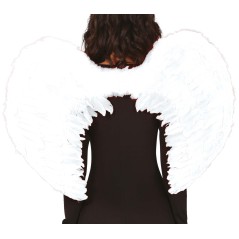 Alas blancas plumas 80x60 cm angel-Tus Disfraces