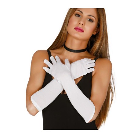 Guantes blancos 42 cm largos