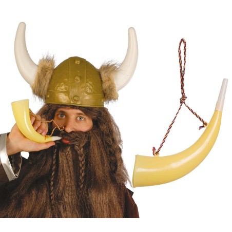 Cuerno vikingo 26 cm barbaro-Tus disfraces baratos