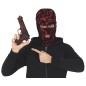 Pistola negra con sangre de juguete 22 cm