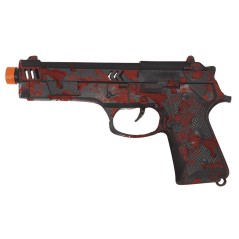 Pistola negra con sangre de juguete 22 cm -Tus disfraces