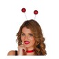 Diadema bola escarcha rojo