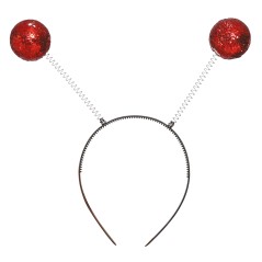 Diadema bola escarcha rojo-Tus Disfraces baratos
