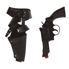 Pistola con sobaquera ganster o policia 25 cm-Tus disfraces baratos