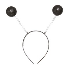 Diadema bolas de escarcha negra-Tus Disfraces baratos