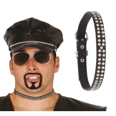 Collar punki brillante sado gotico-Tus disfraces baratos