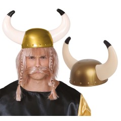 Casco vikingo con cuernos-Tus Disfraces baratos