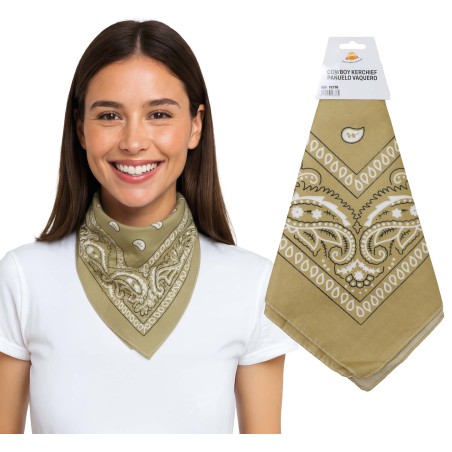 Pañuelo vaquero beige claro marfil-Tus Disfraces baratos