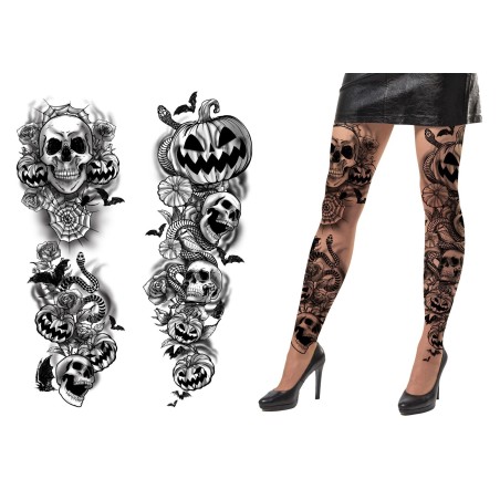 Pantys tatuajes halloween para mujer-Tus disfraces baratos