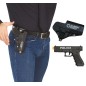 Pistola negra con funda 20 cm