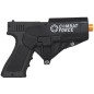 Pistola negra con funda 20 cm