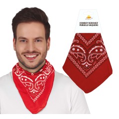 Pañuelo vaquero rojo oeste-Tus disfraces baratos