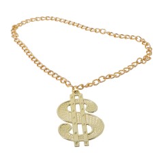 Collar dólar dorado-Tus disfraces baratos