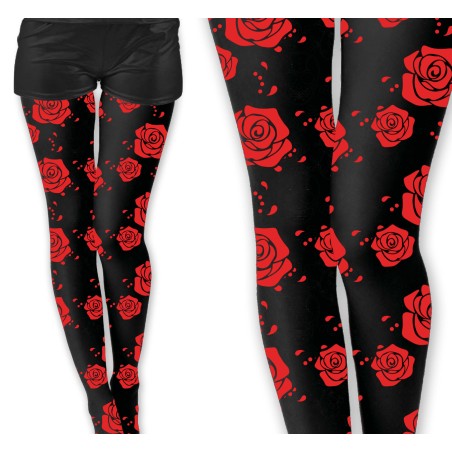 Pantys catrina rosas rojas adulto-Tus disfraces baratos