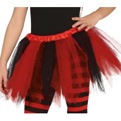 Tutu infantil rojo y negro 30 cm infantil-Tus disfraces baratos