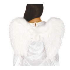 Alas blancas plumas angel 50 cm baratas. Tus disfraces baratos