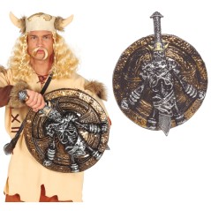 Escudo vikingo o medieval con espada-Tus disfraces baratos