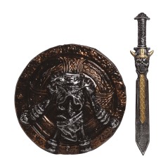 Escudo vikingo o medieval con espada-Tus disfraces baratos