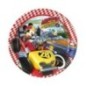 Platos Mickey coches de carreras 23 cm 8 uds