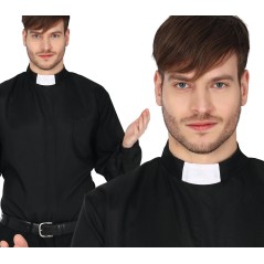 Camisa cura con alzacuellos talla L 52-54-Tus disfraces baratos