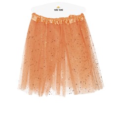 Tutu naranja con brillantina glitter 40 cm-Tus Disfraces