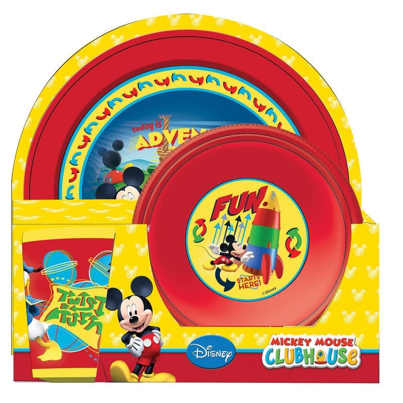 Set de desayuno Mickey mouse plastico