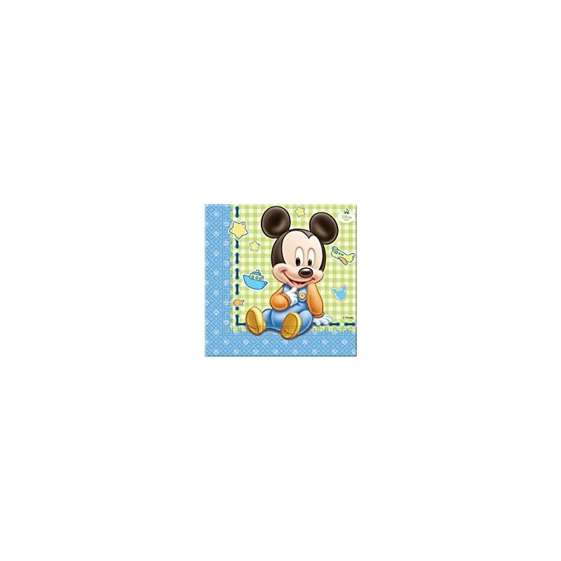 Servilletas Mickey mouse bebe 20 unid. 33 x 33 cm