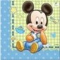 Servilletas Mickey mouse bebe 20 unid. 33 x 33 cm