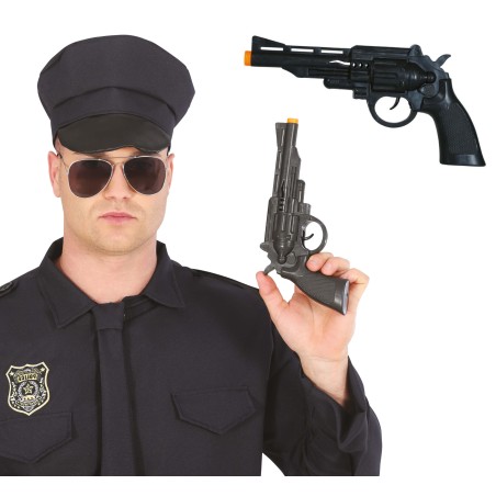 Revolver pistola policia 27 cm juguete-Tus disfraces baratos