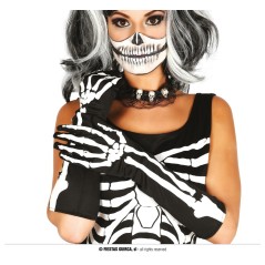 Guantes esqueleto 40 cms-Tus disfraces baratos