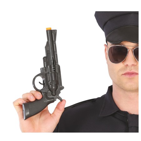 Revolver pistola policia 27 cm juguete